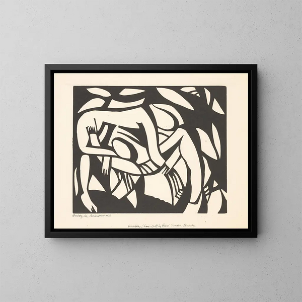 Lutteurs - Henri Gaudier-Brzeska — kehystetty taideteos seinällä