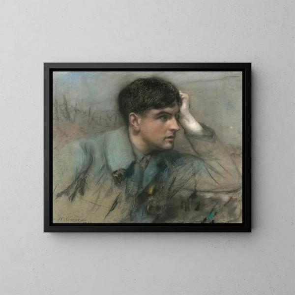 Portrait of an officer - Henri Gervex — kehystetty taideteos seinällä