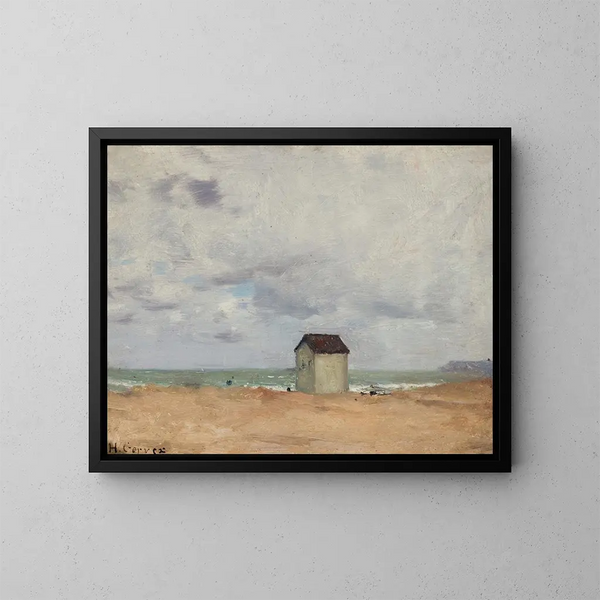 La Plage à Trouville - Henri Gervex — kehystetty taideteos seinällä