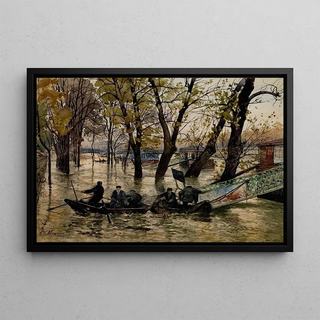 Henri Laurent Mouren - La Seine au PontNeuf lors de la crue de 1896.webp