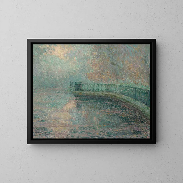 La balustrade de Londres - Henri Le Sidaner — kehystetty taideteos seinällä