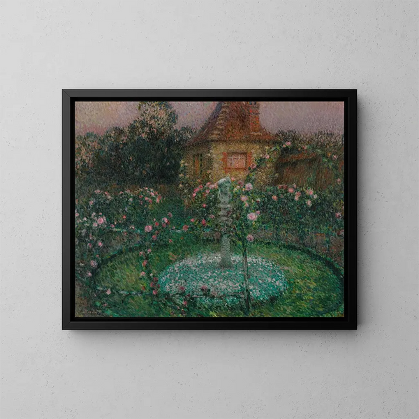 Le pavillon de Gerberoy - Henri Le Sidaner — kehystetty taideteos seinällä