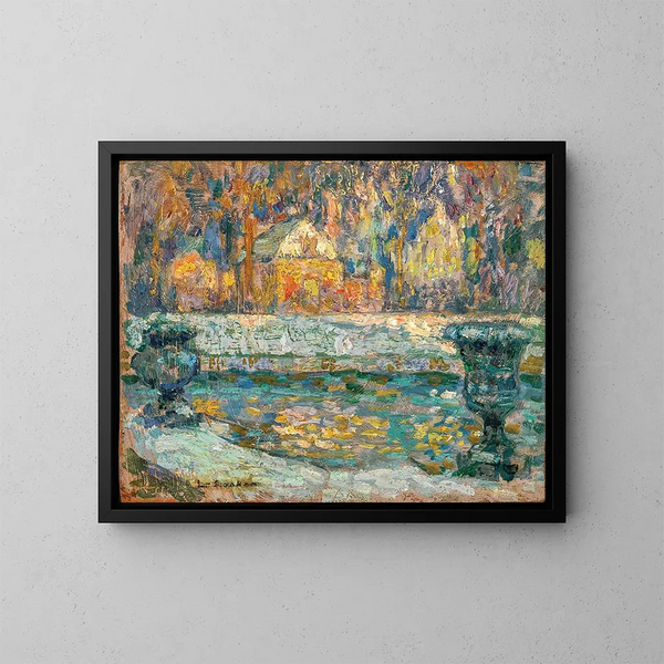 Le bassin de Neptune à Versailles - Henri Le Sidaner — kehystetty taideteos seinällä
