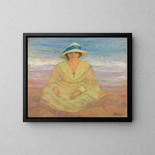 Henri Lebasque - Jeune fille assise sur la plage.webp