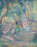 Saint - Tropez, kaksi nuorta tyttöä suihkulähteellä - Henri Lebasque — näkymä teoksesta