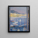 Villefranche-sur-Mer, ikkuna avoinna satamaan - Henri Lebasque — kehystetty taideteos seinällä