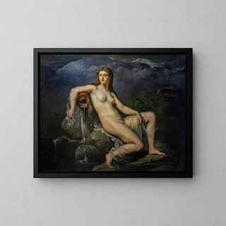 La Source ou l'Eau - Henri Lehmann — kehystetty taideteos seinällä
