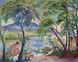 Maisema kylpijöiden kanssa - Henri Manguin — näkymä teoksesta