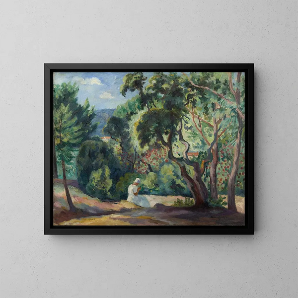Sous-bois à la Moutte, Saint-Tropez - Henri Manguin — kehystetty taideteos seinällä