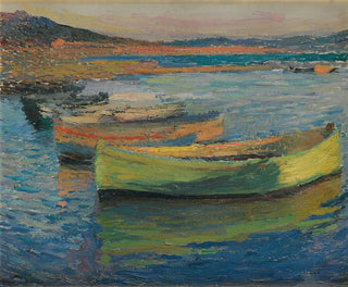 Barques aux environs de Collioure - Henri Martin — näkymä teoksesta