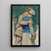 Pariskunta kävelyllä, luonnos Le Jardin du Luxembourg -suureen koristeluun Pariisin 5. kaupunginosan kaupungintalolle - Henri Martin — kehystetty taideteos seinällä