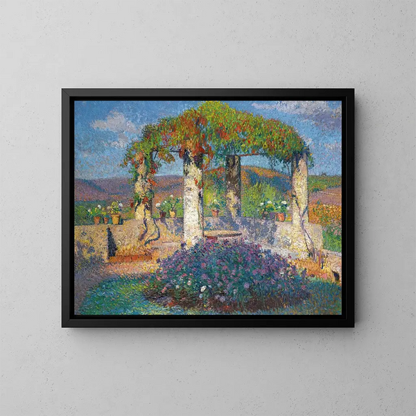 La tonnelle de l'angle nord-ouest du parc de Marquayrol - Henri Martin — kehystetty taideteos seinällä