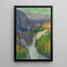 Lot-laakso lähellä Saint-Cirq-Lapopiea - Henri Martin — kehystetty taideteos seinällä