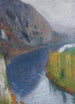 Lot Saint-Cirq-Lapopien kallioiden juurella - Henri Martin — näkymä teoksesta