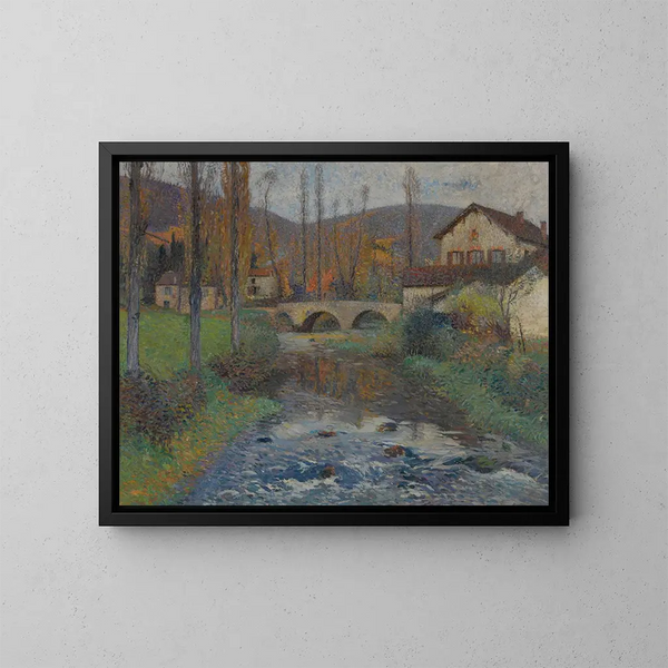 Le Pont de Labastide du Vert - Henri Martin — kehystetty taideteos seinällä