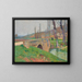 Le pont sous un ciel gris - Henri Martin — kehystetty taideteos seinällä