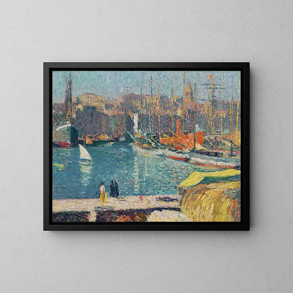 Le Vieux-port de Marseille - Henri Martin — kehystetty taideteos seinällä