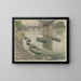 Pariisi, Quai du Louvre - Henri Rivière — kehystetty taideteos seinällä