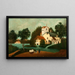 Maisemamaalaus vesimyllyn kanssa - Henri Rousseau — kehystetty taideteos seinällä