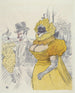 Juliste Au Bal des Étudiants - Henri de Toulouse-Lautrec — näkymä teoksesta