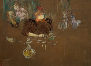 Herra ja Rouva Natansonin pöydässä - Henri de Toulouse-Lautrec — näkymä teoksesta
