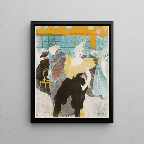 Elles The Clownesse - Henri de Toulouse-Lautrec — kehystetty taideteos seinällä