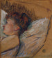 Nainen sängyssä - Henri de Toulouse-Lautrec — näkymä teoksesta