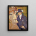 William Tom Warrenerin 1861-1934 maalaus Moulin Rouge - Henri de Toulouse-Lautrec — kehystetty taideteos seinällä