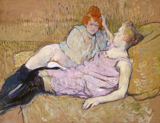 Le Canapé - Henri de Toulouse-Lautrec — näkymä teoksesta