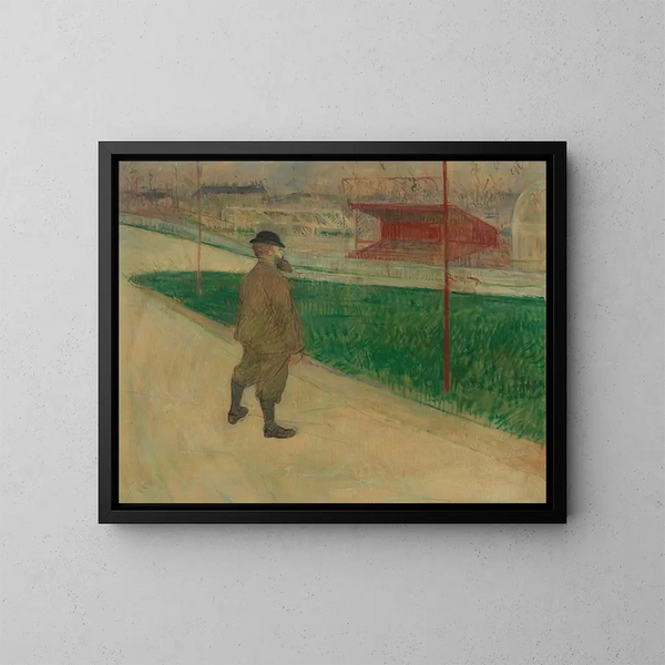 Tristan Bernard au Vélodrome Buffalo - Henri de Toulouse-Lautrec — kehystetty taideteos seinällä