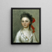 Henriette Charlotte Chastaigner Mme Nathaniel Broughton - Henrietta De Beaulieu Dering Johnston — kehystetty taideteos seinällä