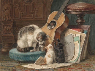 Musiikantit - Henriette Ronner-Knip — näkymä teoksesta
