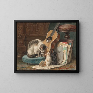 Musiikantit - Henriette Ronner-Knip — kehystetty taideteos seinällä