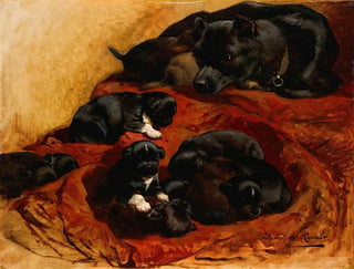 La Mère fière - Henriette Ronner-Knip — näkymä teoksesta