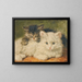 Kaksi kissaa - Henriette Ronner-Knip — kehystetty taideteos seinällä