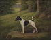 Paddock Paprika, un terrier dans un paysage - Henry Crowther — näkymä teoksesta