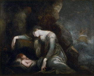 Danaé ja Perseus Serifoksella - Henry Fuseli — näkymä teoksesta