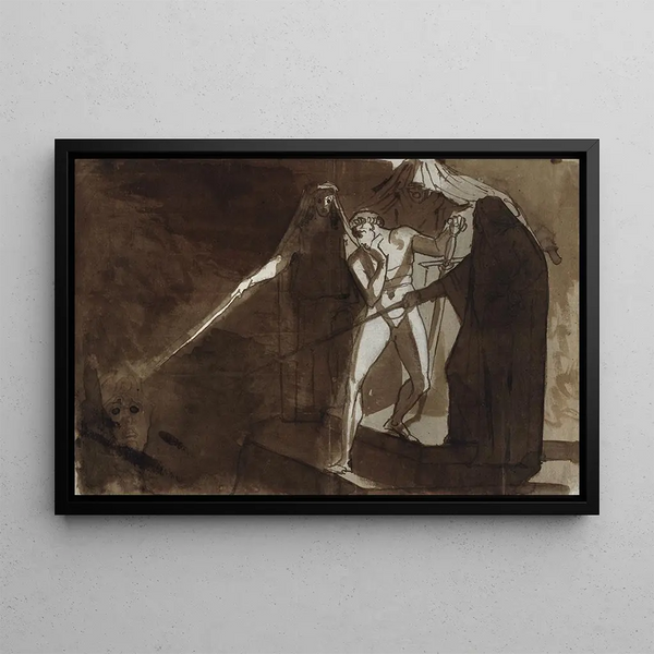 Henry Fuseli - Macbeth and the Three Witches Illustration for Shakespeares Macbeth IV1.webp