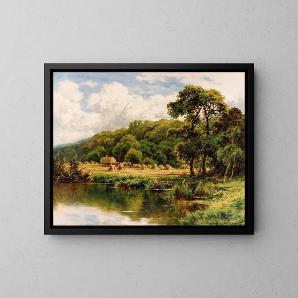 Severnin silta Bridgnorthin lähellä, Shropshire - Henry H Parker — kehystetty taideteos seinällä