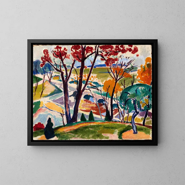 Pont de paysage à Huntingdon Valley - Henry Lyman Saen — kehystetty taideteos seinällä