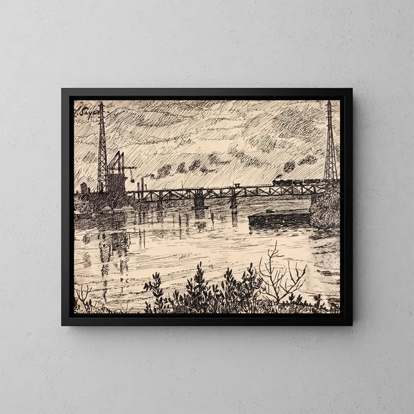 Schuylkill n° 3 - Henry Lyman Saen — kehystetty taideteos seinällä