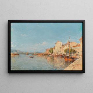 Henry Malfroy - View of a Harbour in Summer.webp