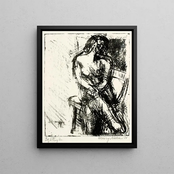 Henry Nielsen - Siddende kvindelig model.webp