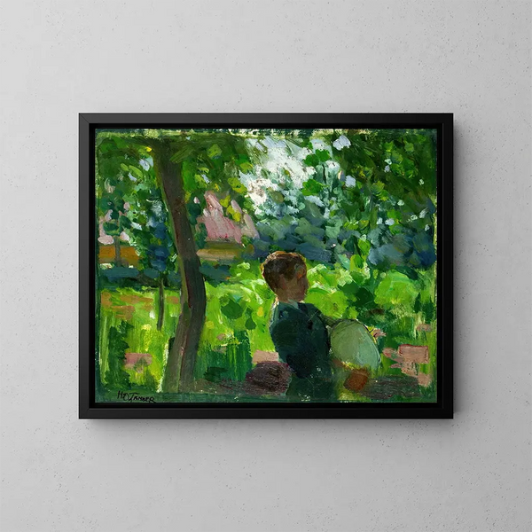 Harjoitus säkkipillin oppitunnille - Henry Ossawa Tanner — kehystetty taideteos seinällä