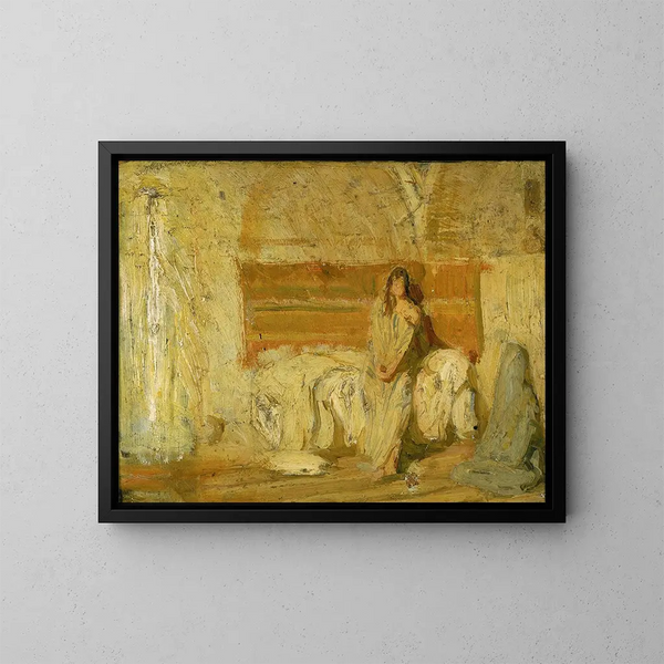 Study for the Annunciation - Henry Ossawa Tanner — kehystetty taideteos seinällä