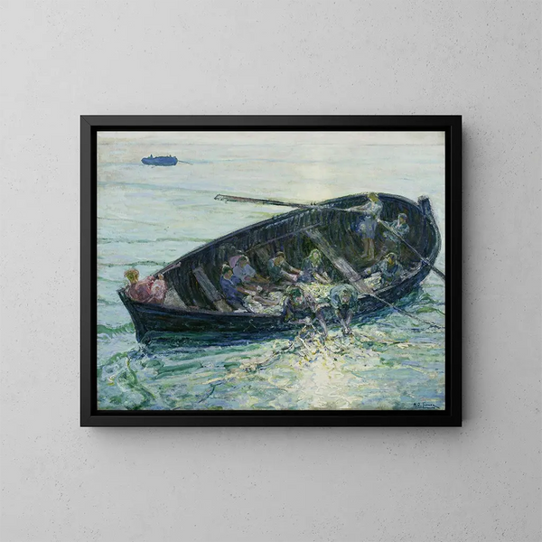 La pêche miraculeuse - Henry Ossawa Tanner — kehystetty taideteos seinällä