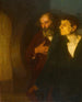 Kaksi opetuslasta haudalla - Henry Ossawa Tanner — näkymä teoksesta