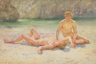 Henry Scott Tuke - Bathing Group Noonday Heat.webp