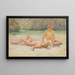 Henry Scott Tuke | Ryhmä uiskentelevia auringonpaisteessa - Henry Scott Tuke — kehystetty taideteos seinällä