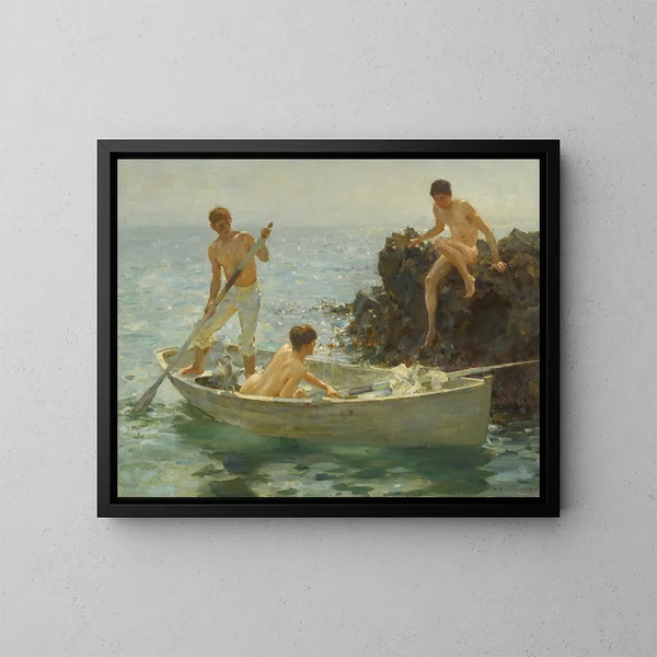 La Baie des Bains - Henry Scott Tuke — kehystetty taideteos seinällä